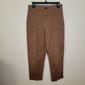 Uniqlo | Women Brown High Rise Pants L Patch Pockets Casual Everyday Minimalist